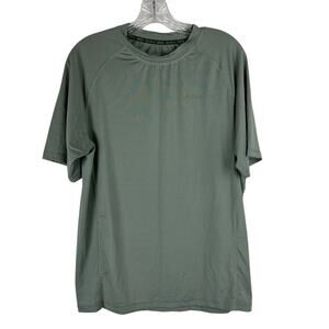 Eddie Bauer Men's Swim Shirt Size Small Rash Guard Green Short Sleeve